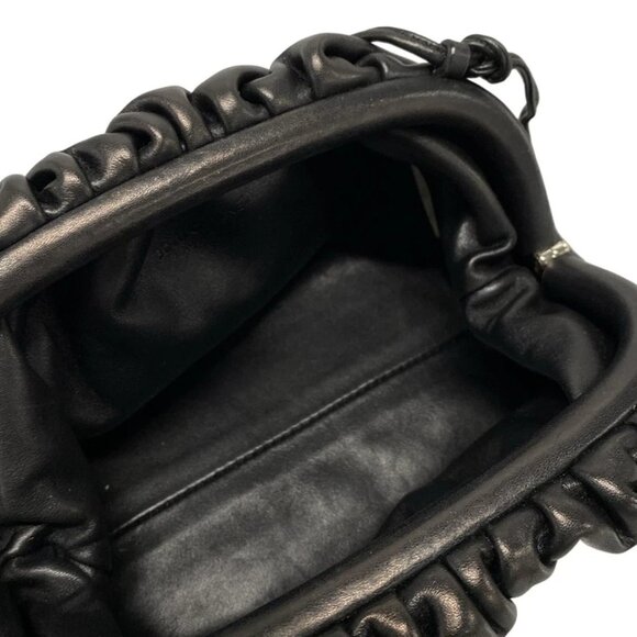 BOTTEGA VENETA Mini The Pouch - Black Leather Shoulder Bag 885-080725 - Picture 12 of 14
